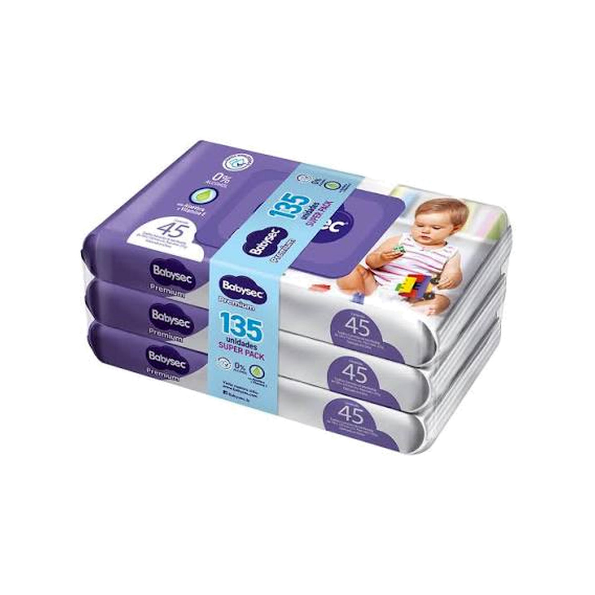 BABYSEC TOALLAS HUMEDAS BEBE 135 UNIDADES