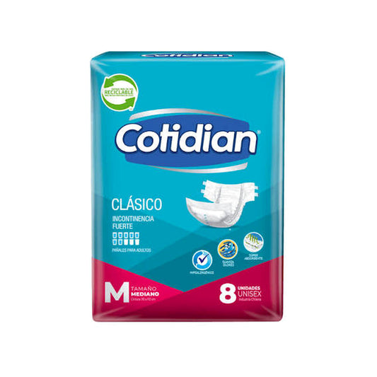 COTIDIAN PAÑAL ADULTO CLASICO TALLA M 8UN