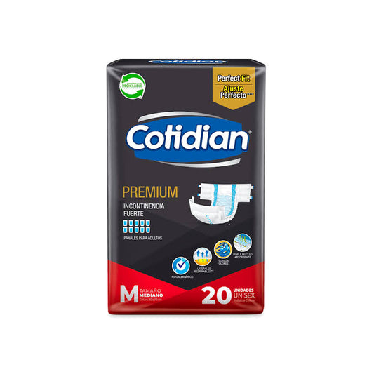COTIDIAN PAÑAL ADULTO PREMIUM TALLA M 20 UN