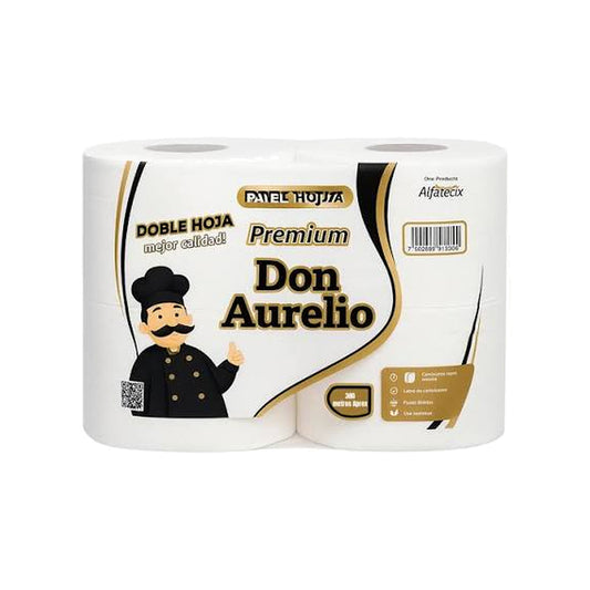 DON AURELIO PAPEL HIGENICO DOBLE HOJA 6X300MTS
