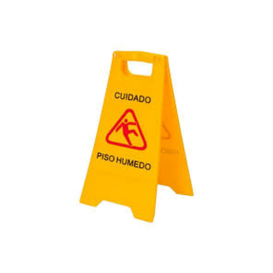 LETRERO DE SEGURIDAD CUIDADO PISO MOJADO