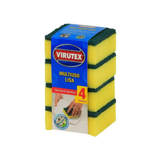 VIRUTEX ESPONJA CLASICA PACK DE 4 UNIDADES